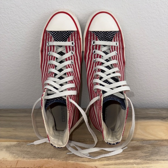 Converse High Top Chuck Taylor All American Stars and Stripes Men's 8 Women's 10 - Picture 9 of 12